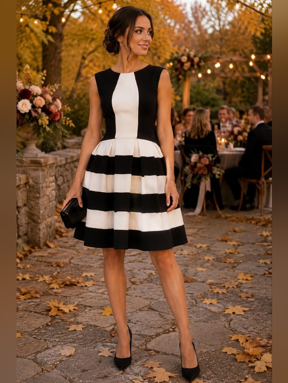 NWT Eva Franco Fit & Flare Dress Size 2 Autumn Wedding Guest Date Mod Retro